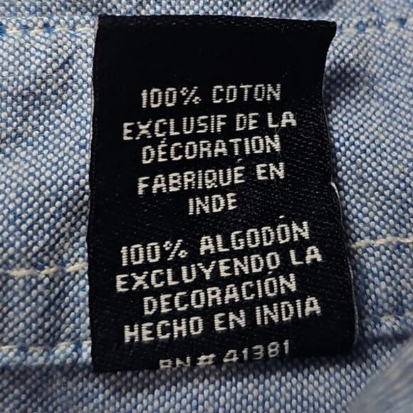 Chaps Classic Oxford Button-Down Shirt Palace Blue Size 2XLT - Picture 7 of 7